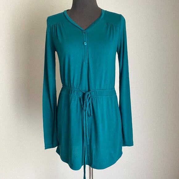 Merona‎ sz XS green belted top tunic shirt - Picture 1 of 8